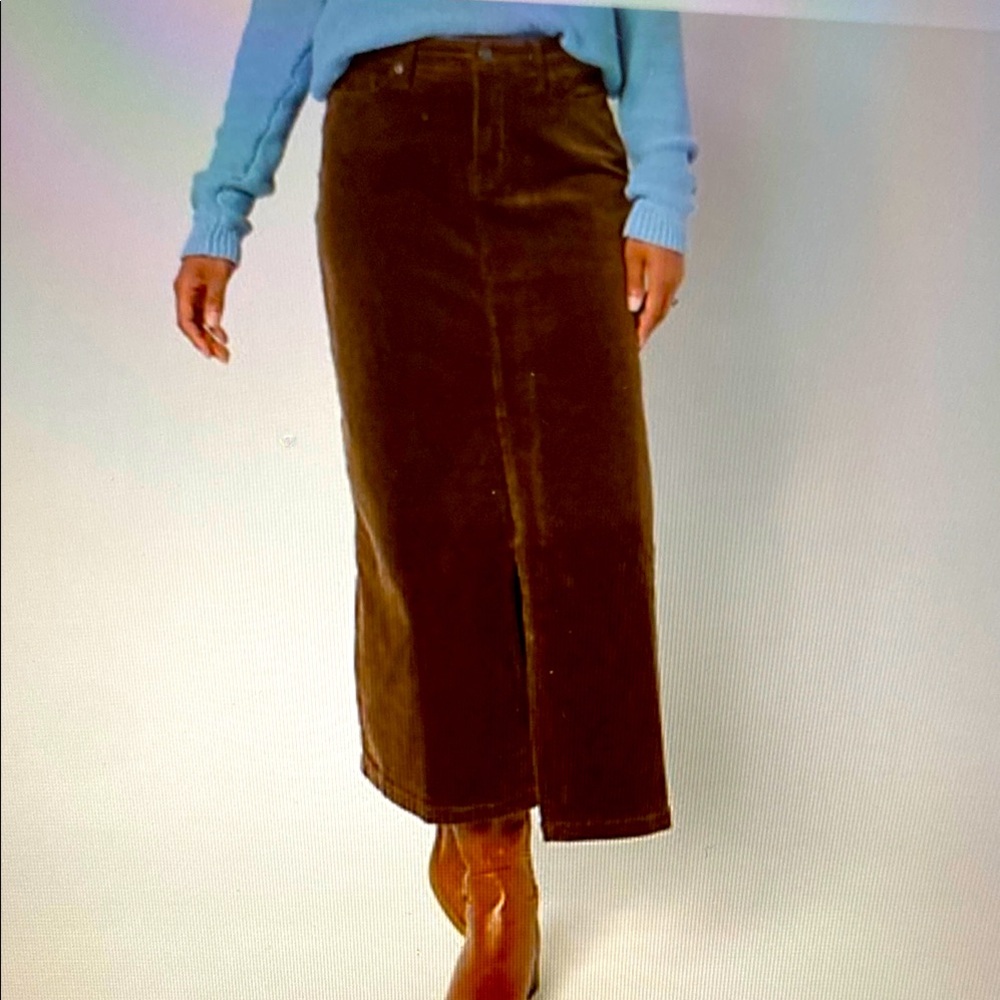 NYDJ Long Corduroy Skirt